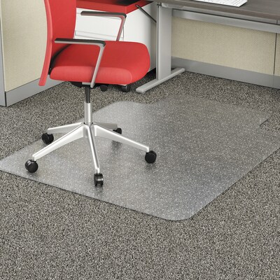 Alera® Carpet Chair Mat with Lip, 36 x 48, Low Pile, Clear Vinyl (CM1J112ALEPL)