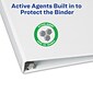 Avery TouchGuard Protection Heavy Duty 2" 3-Ring View Binders, Slant Ring, White (17143)