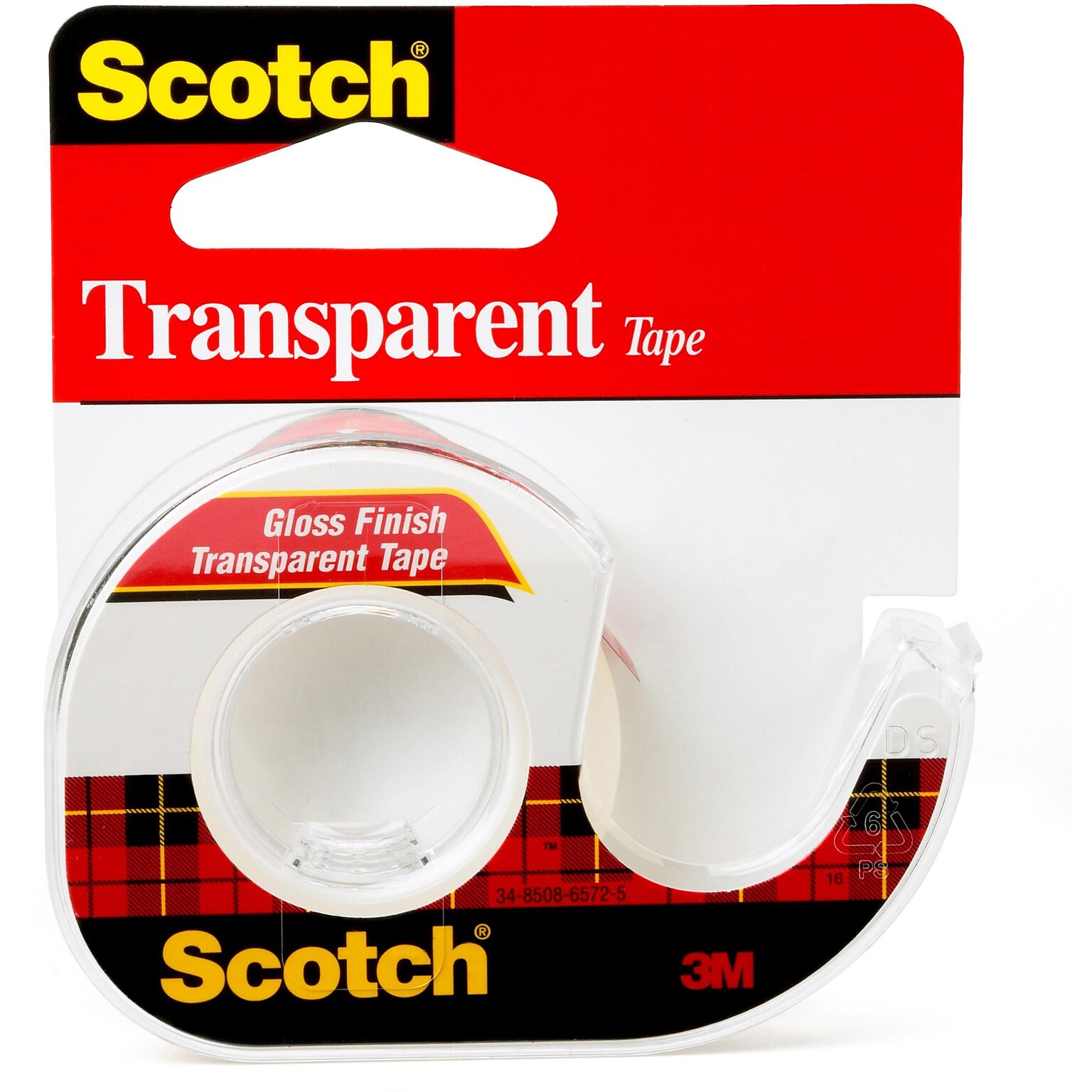 Scotch® Transparent Tape, w/Built in Refillable Dispenser, 1/2 x 12.5 yds., 1 Roll (144)