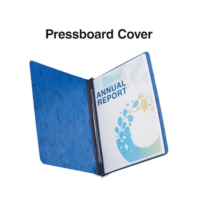 Quill Brand® Prong-Style Pressboard Covers, 8-1/2" x 11", Dark Blue (740402)