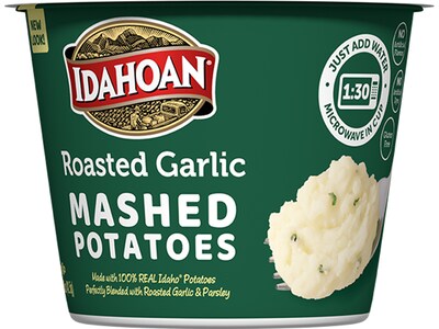 Idahoan Roasted Garlic Mashed Potatoes, 1.5 oz., 10/Carton (IDA33147)