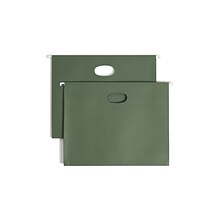 Smead Hanging File Folders, 1-3/4 Expansion, Letter Size, Standard Green, 25/Box (64218)