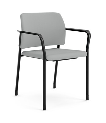 HON Accommodate Vinyl Upholstered Guest Stacking Chair, Flint/Textured Charcoal, 2/Pack (HSGS6.F.E.S