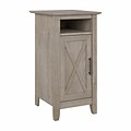 Bush Furniture Key West 30 Small Storage Cabinet with Door and 3 Shelves, Washed Gray (KWS116WG-03)