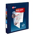 Avery Heavy Duty 1 3-Ring View Binders, One Touch EZD Ring, Navy Blue (79809)