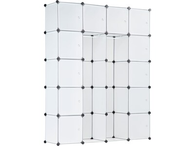 Mount-It! 69.7" x 42.1" Portable Closet Rack, White/Black, Plastic (WI-4031)