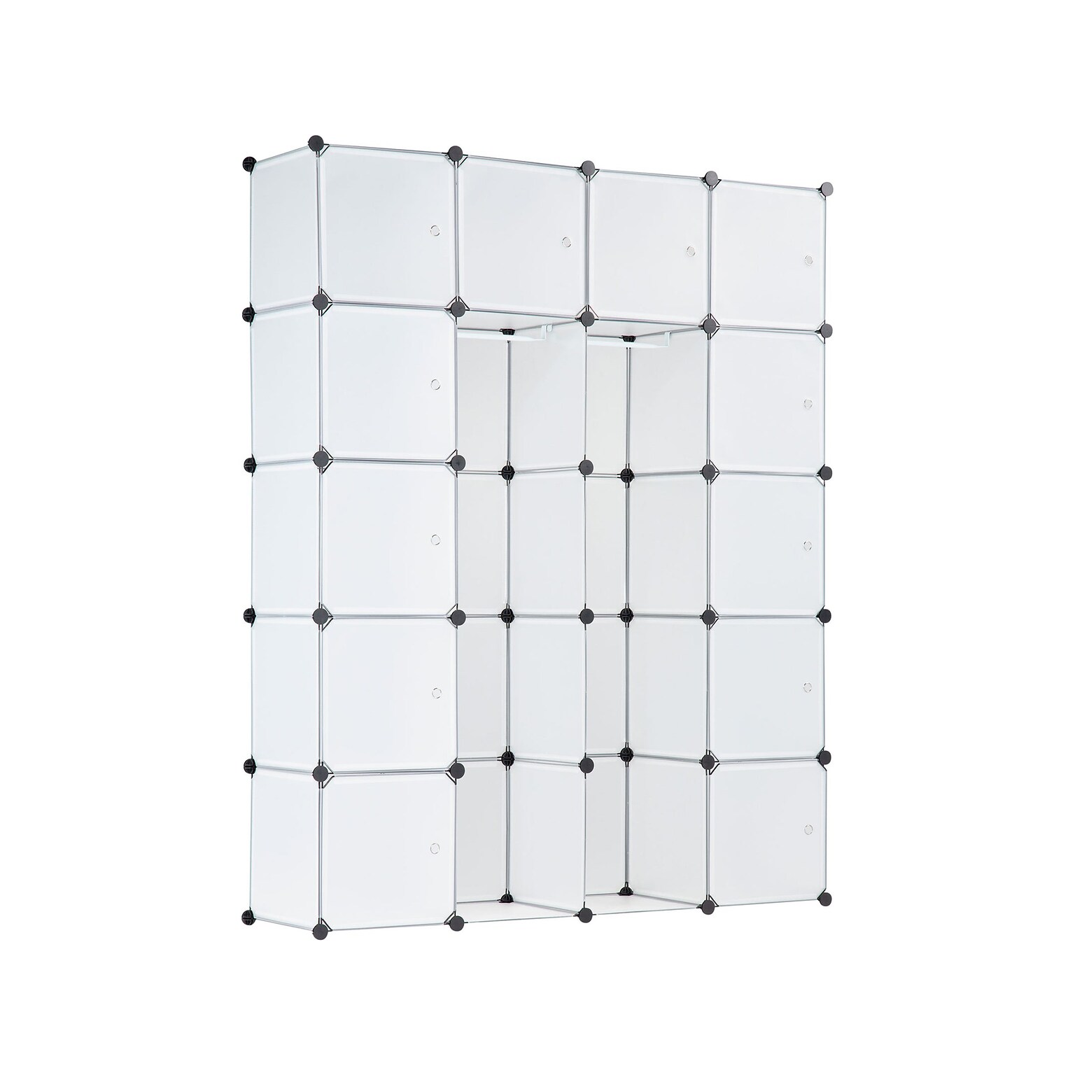 Mount-It! 69.7 x 42.1 Portable Closet Rack, White/Black, Plastic (WI-4031)