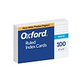 Oxford Lined Index Cards, 4 x 6, White, 100 Cards/Pack (41EE)