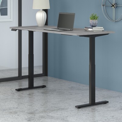 Bush Business Furniture Move 60 Series 72"W Electric Height Adjustable Standing Desk, Platinum Gray/Black (M6S7230PGBK)