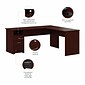 Bush Furniture Cabot 72"W L Shaped Computer Desk with Drawers, Harvest Cherry (CAB051HVC)