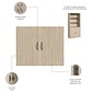 Bush Business Furniture Studio C Bookcase Door Kit, Natural Elm (SCB236NE)