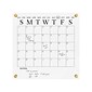 Martha Stewart Grayson Acrylic Black Print Dry Erase Wall Calendar, 14" x 14" (BRAC3636BKCLRBK)