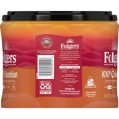 Folgers 100% Colombian Coffee, Medium Roast, 22.6 oz. (2550020532)