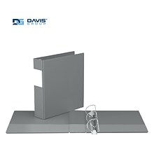 Davis Group Premium Economy 2 3-Ring Non-View Binders, D-Ring, Gray, 6/Pack (2304-07-06)