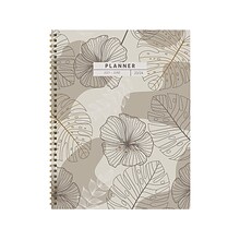 2023-2024 TF Publishing Beige Blooms 9 x 11 Academic Weekly & Monthly Planner, Paperboard Cover, B