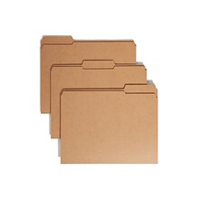 Smead File Folders, 3-Tab, Letter Size, Kraft, 100/Box (10734)