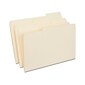 Quill Brand® File Folders, Assorted Tabs, 1/3-Cut , Legal Size, Manila, 100/Box (760137)