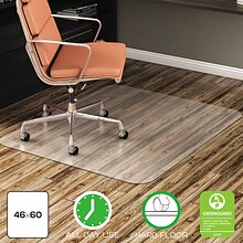 Alera® Hard Floor Chair Mat, 46 x 60, Clear Vinyl (CM2E442FALEPL)