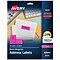 Avery Sure Feed Laser Address Labels, 1 x 2 5/8, Neon Pink, 30 Labels/Sheet, 25 Sheets/Pack   (597