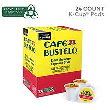 Cafe Bustelo Espresso Coffee, Dark Roast, Keurig® K-Cup® Pods, 24/Box (6106)