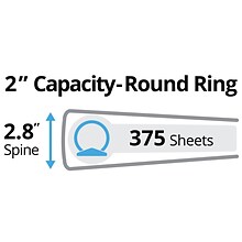 Avery Heavy Duty 2 3-Ring Non-View Binders, Black (AVE06401)