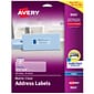 Avery Easy Peel Inkjet Address Labels, 1-1/3" x 4", Clear, 14 Labels/Sheet, 25 Sheets/Pack (8662)