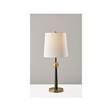 Adesso Francis Incandescent Table Lamp, Antique Brass/White (1574-01)