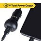 NXT Technologies™ USB-C/USB-A Car Charger with Lightning Cable for iPhone/iPad, Black (NX60453)