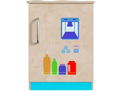 Flash Furniture Bright Beginnings Childrens Kitchen Refrigerator with Integrated Storage (MK-ME0350