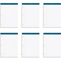 TOPS Docket Notepads, 8.25 x 11.75, Wide, White, 100 Sheets/Pad, 6 Pads/Pack (TOP 63437)