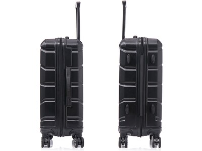 DUKAP Sense 25.39" Hardside Suitcase, 4-Wheeled Spinner, Black (DKSEN00M-BLK)