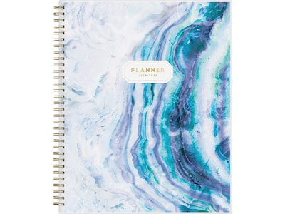 2024-2025 Blue Sky Gemma 8.5 x 11 Academic Weekly & Monthly Planner, Plastic Cover, Blue/White (11