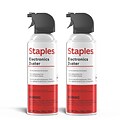 Staples Electronics Air Duster, 10 oz., 2/Pack (SPL10ENFR-2)