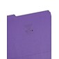 Smead File Folder, 1/3-Cut Tab, Letter Size, Purple, 100/Box (13043)