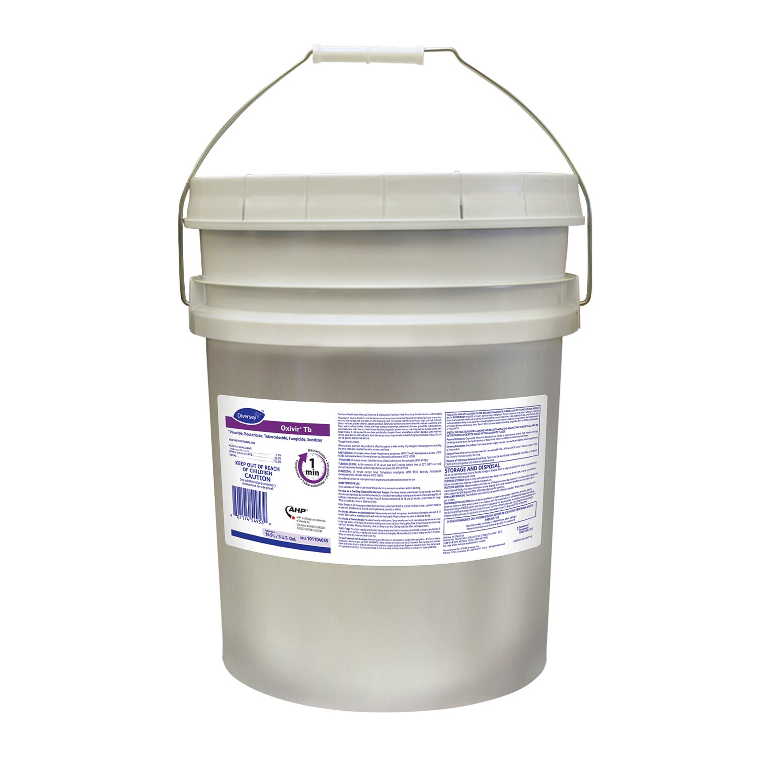 Oxivir Tb Disinfectant Cleaner, 5 Gallon Pail (101104055)