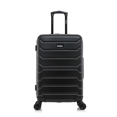 InUSA Trend 25.62 Hardside Suitcase, 4-Wheeled Spinner, Black (IUTRE00M-BLK)