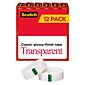 Scotch Transparent Tape Refill, 3/4" x 27.77 yds.,  12-Pack (600K12)