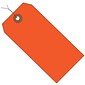 Partners Brand 4 3/4" x 2 3/8" #5 Pre-Wired Plastic Shipping Tags, Orange, 100/Case