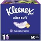 Kleenex Ultra Soft Facial Tissues, 3-Ply, 60 Sheets/Box, 27 Boxes/Pack (54277)