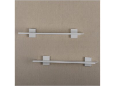 V-Light MDF Wall-Mounted Shelf, 22", White, 2/Pack (VW141023W)