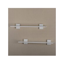 V-Light MDF Wall-Mounted Shelf, 22, White, 2/Pack (VW141023W)