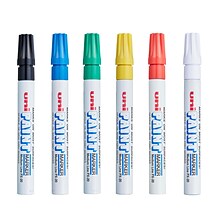 uni PAINT PX-20 Oil-Based Marker, Medium Tip, Assorted Colors, 6/Set (63630)