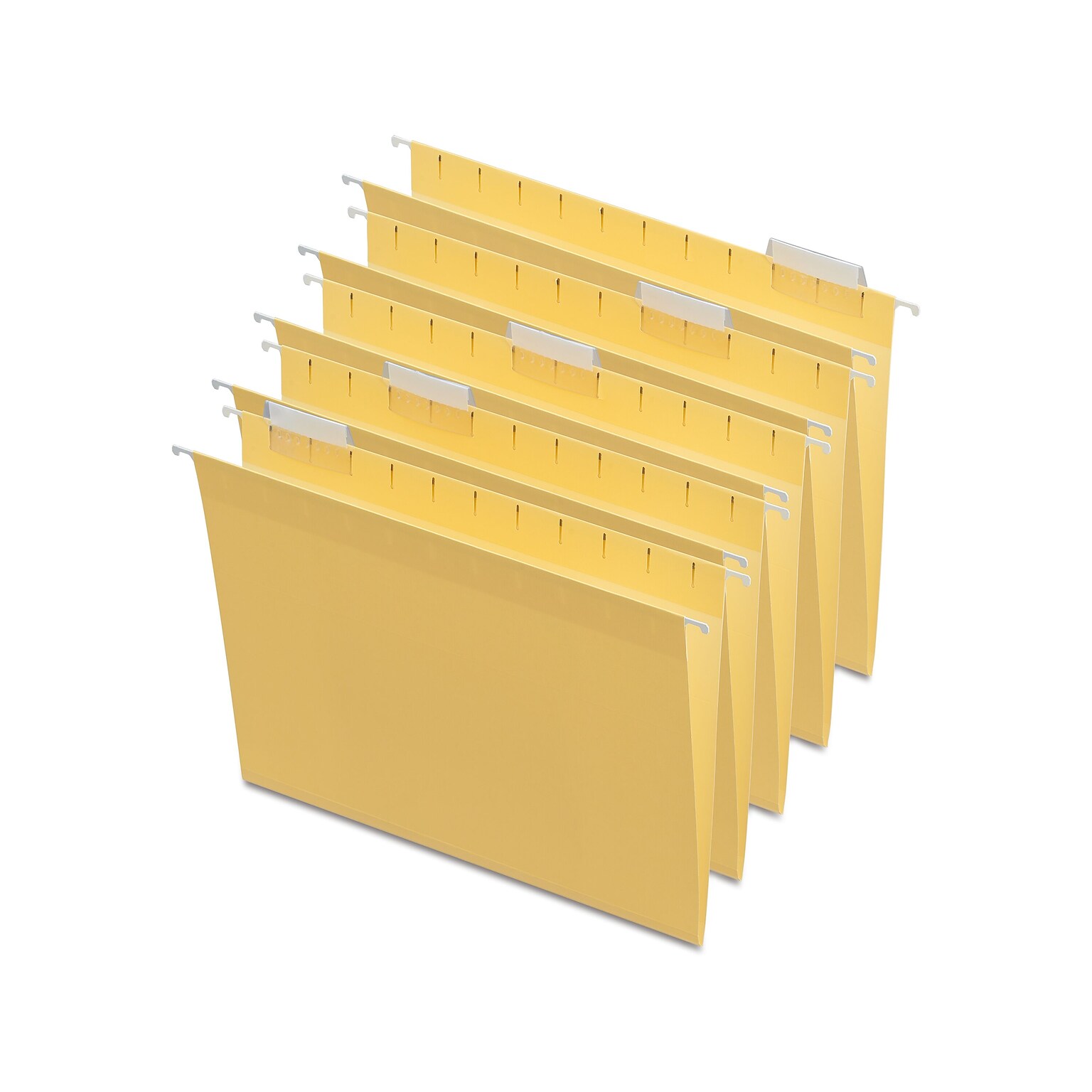 Staples® Hanging File Folders, 1/5-Cut Tab, Letter Size, Yellow, 25/Box (ST163519-CC)