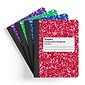 Staples® Composition Notebook, 9.75" x 7.5", Wide Ruled, 80 Sheets, Assorted Colors, 48/Carton (20702CT)