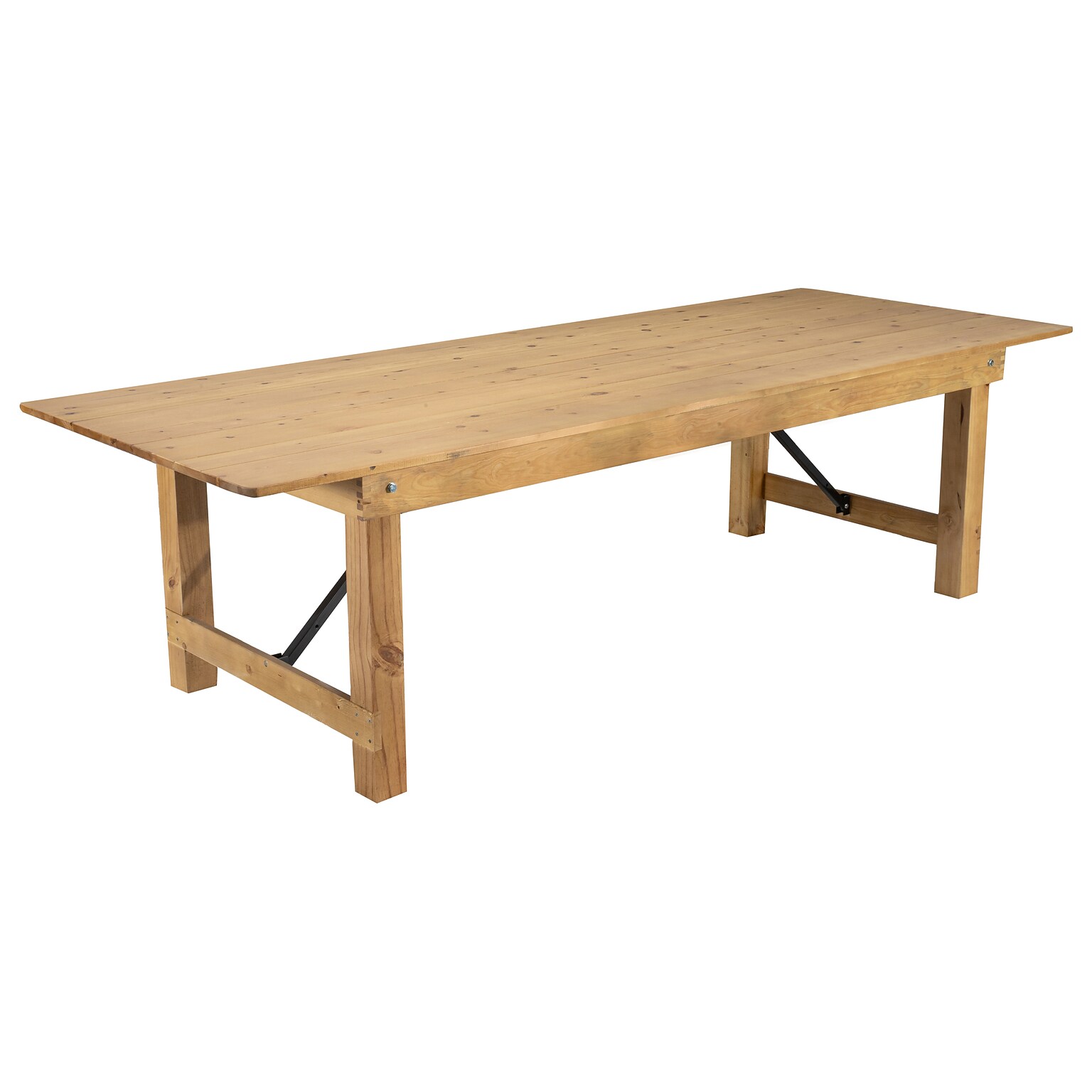 Flash Furniture HERCULES 108 Folding Farm Table, Light Natural (XAF108X40LN)