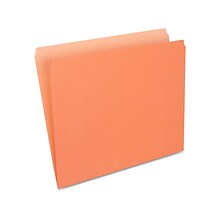 Quill Brand® File Folders, Straight-Cut, Letter Size, Orange, 100/Box (7409OE)