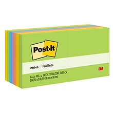 Post-it Notes, 3 x 3, Floral Fantasy Collection, 100 Sheet/Pad, 14 Pads/Pack (65414AU)