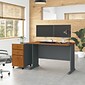 Bush Business Furniture Cubix 48"W Desk, Natural Cherry/Slate (WC57448)