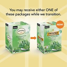 Twinings Pure Peppermint Herbal Tea, Keurig® K-Cup® Pods, 24/Box (TNA85813)