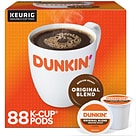 Dunkin Original Blend Coffee Keurig® K-Cup® Pods, Medium Roast, 88/Carton (400845)